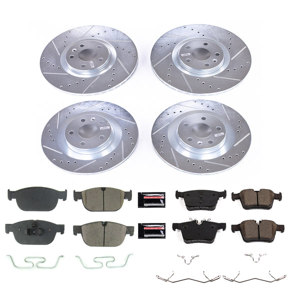 PowerStop Z23 Daily Driver Carbon-Fiber Ceramic Brake Pad and Drilled & Slotted