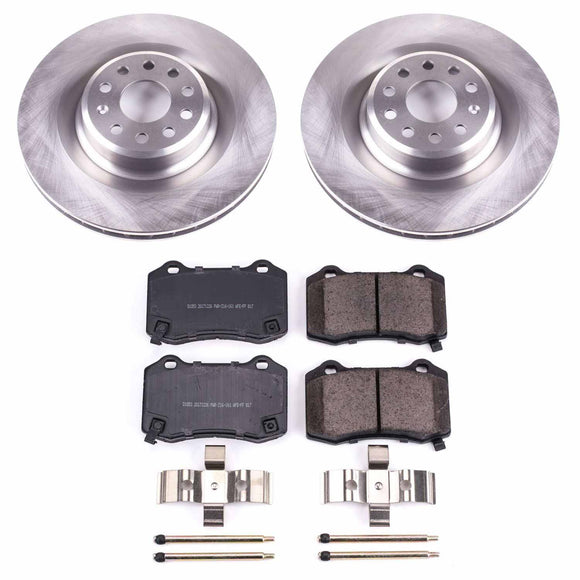 PowerStop OE Stock Replacement Low-Dust Ceramic Brake Pad and Rotor Kit