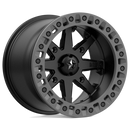 14X7 MSA Offroad LOK2 Satin Black w/ Matte Gray Ring Wheel/Rim 4x156 ET0