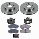 PowerStop OE Stock Replacement Low-Dust Ceramic Brake Pad, Rotor and Caliper Kit