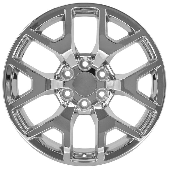 22" Replica Wheel CV92 Fits GMC Sierra Rim 22x9 Chrome Wheel