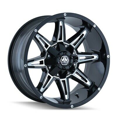 17x9 Mayhem Rampage Black-Milled Wheel/Rim 8x180 8090-7978M18