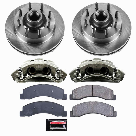 PowerStop OE Stock Replacement Low-Dust Ceramic Brake Pad, Rotor and Caliper Kit