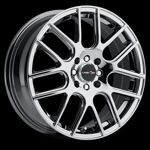 18x8 Vision 426H Cross Chrome 5x110 5x115 5x ET20 Wheel Rim