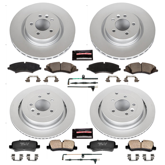 PowerStop Genuine Geomet Coated Rotor and Carbon-Fiber Ceramic Brake Pad Kit
