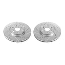 PowerStop Evolution Drilled Slotted Rotors Pair Front For Cadillac SRX