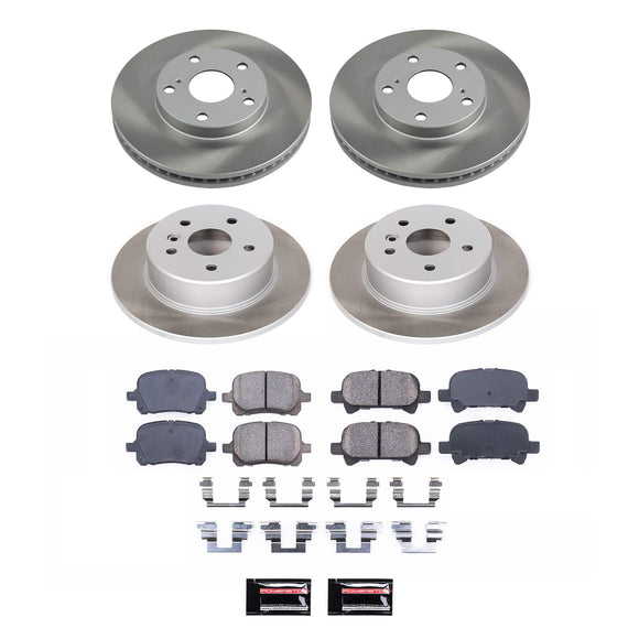 PowerStop Semi-Coated Rotor and Low-Dust Ceramic Brake Pad Kit