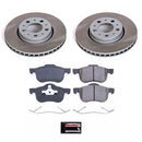PowerStop Semi-Coated Rotor and Low-Dust Ceramic Brake Pad Kit