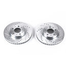 PowerStop Evolution Drilled Slotted Rotors Pair Front For Volvo 850