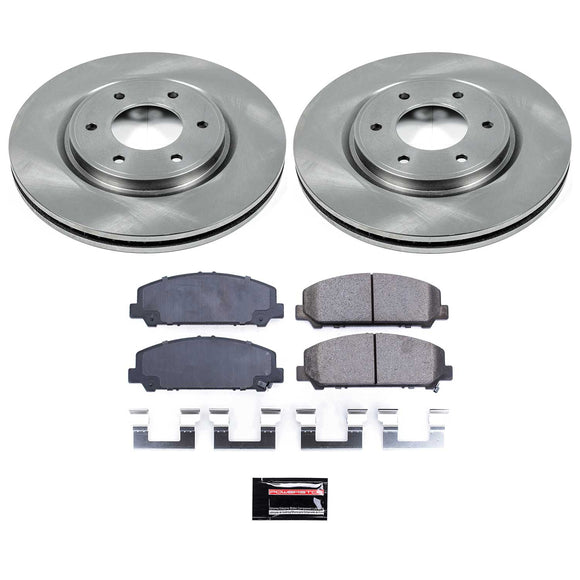 PowerStop OE Stock Replacement Low-Dust Ceramic Brake Pad and Rotor Kit