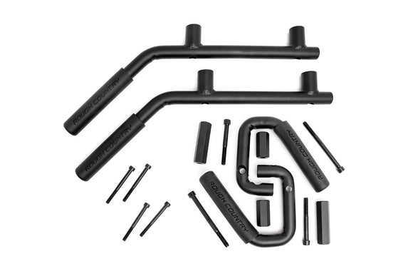 Rough Country Black Steel Grab Handle Kit for Jeep Wrangler JK 07-18