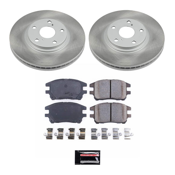 PowerStop Semi-Coated Rotor and Low-Dust Ceramic Brake Pad Kit