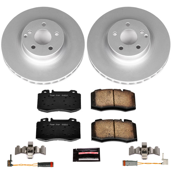 PowerStop Genuine Geomet Coated Rotor and Carbon-Fiber Ceramic Brake Pad Kit