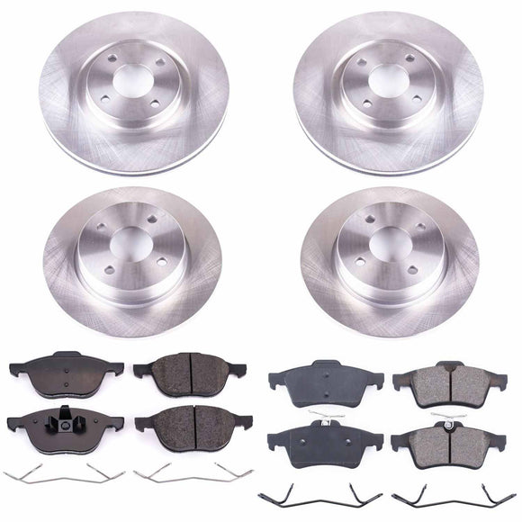 PowerStop OE Stock Replacement Low-Dust Ceramic Brake Pad and Rotor Kit