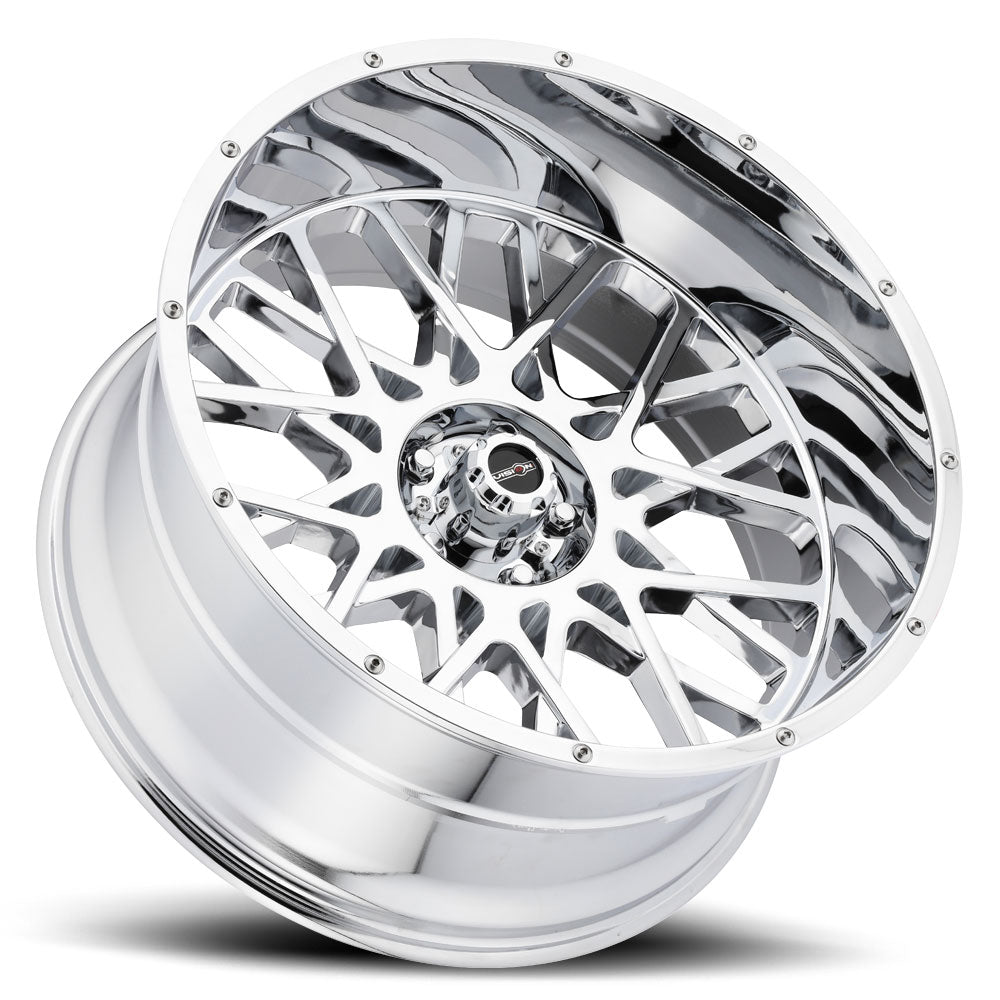 Vision 412 Rocker Chrome 22X10 8x6.5 8x165.1 ET-19 Wheel/Rim