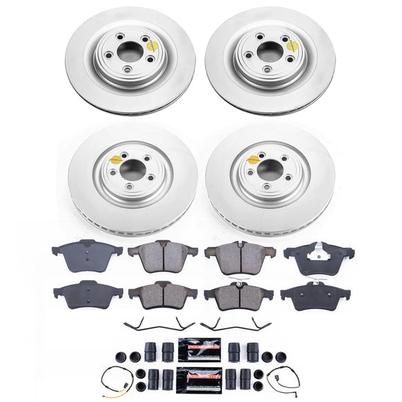 PowerStop Genuine Geomet Coated Rotor and Carbon-Fiber Ceramic Brake Pad Kit