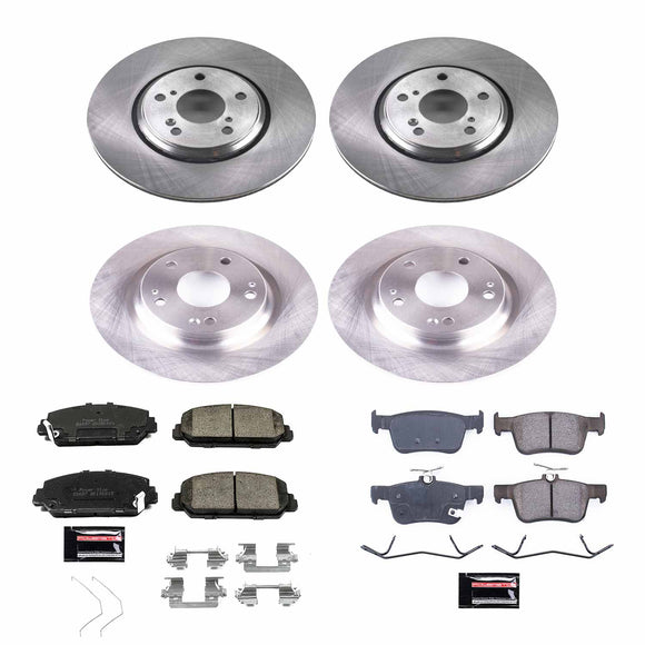 PowerStop OE Stock Replacement Low-Dust Ceramic Brake Pad and Rotor Kit