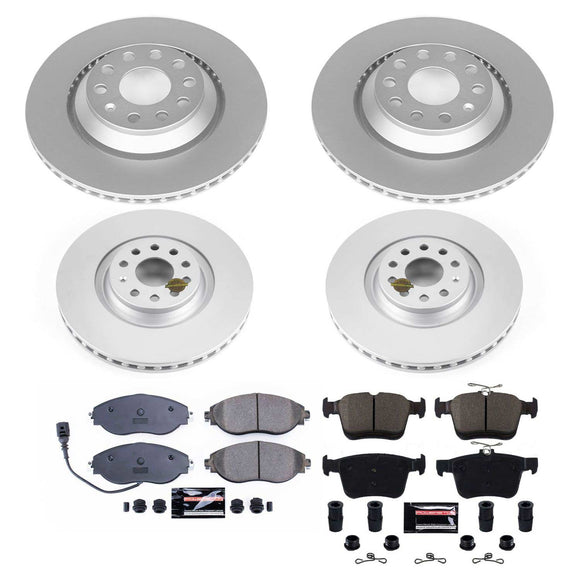 PowerStop Genuine Geomet Coated Rotor and Carbon-Fiber Ceramic Brake Pad Kit