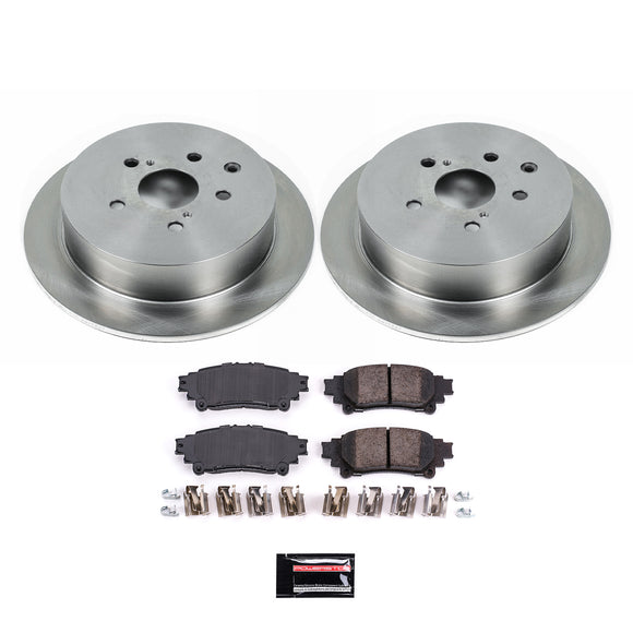 PowerStop OE Stock Replacement Low-Dust Ceramic Brake Pad and Rotor Kit