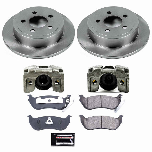 PowerStop OE Stock Replacement Low-Dust Ceramic Brake Pad, Rotor and Caliper Kit