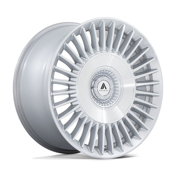 22X9 Asanti Black ABL-40 Tiara Silver 5X108 5X114.3 5X4.5 ET38 Wheel Rim