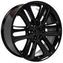 22" Replica Wheel fits Ford F150 - FR76 Black 22x9