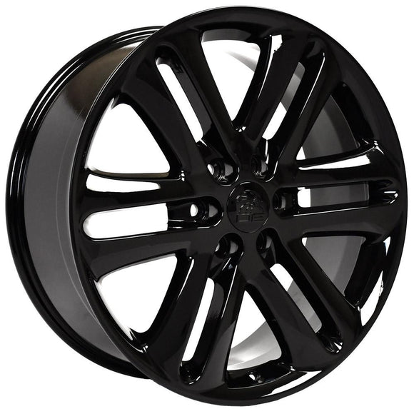 22" Replica Wheel fits Ford F150 - FR76 Black 22x9