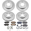 PowerStop Genuine Geomet Coated Rotor and Low-Dust Ceramic Brake Pad Kit