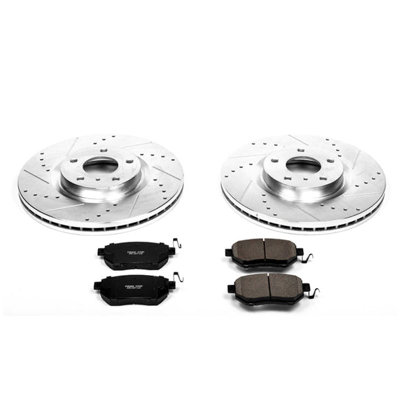 PowerStop Z23 Daily Driver Carbon-Fiber Ceramic Brake Pad and Drilled & Slotted