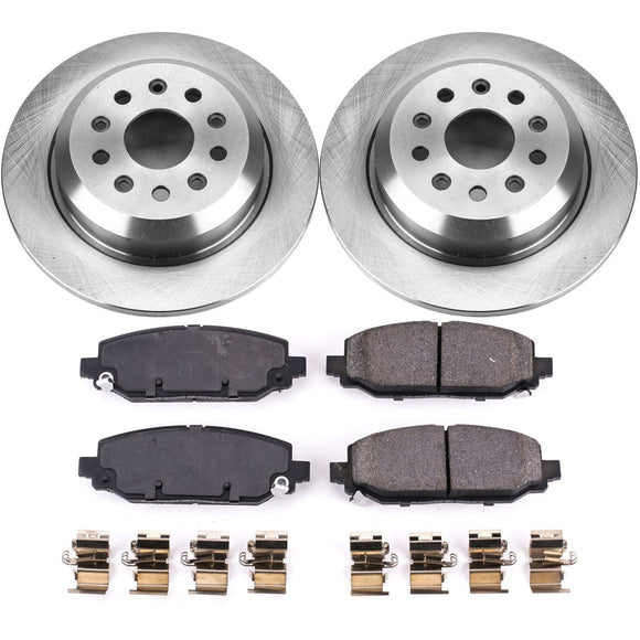 PowerStop OE Stock Replacement Low-Dust Ceramic Brake Pad and Rotor Kit