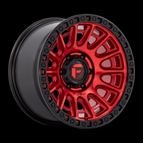 17X9 Fuel 1PC D834 Cycle Candy Red With Black Ring 5X127 5X5 ET1 Wheel Rim - 0