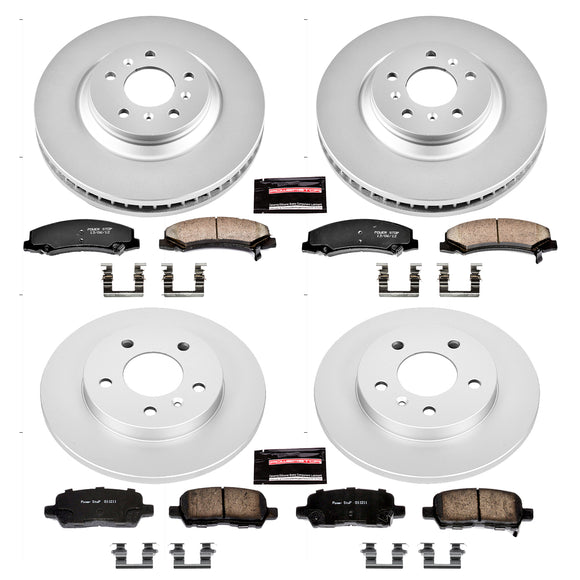 PowerStop Genuine Geomet Coated Rotor and Low-Dust Ceramic Brake Pad Kit