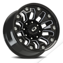 20x9 Vision 362 Armor Gloss Black Milled Spoke with Black Bolt Inserts 8x165.1 E