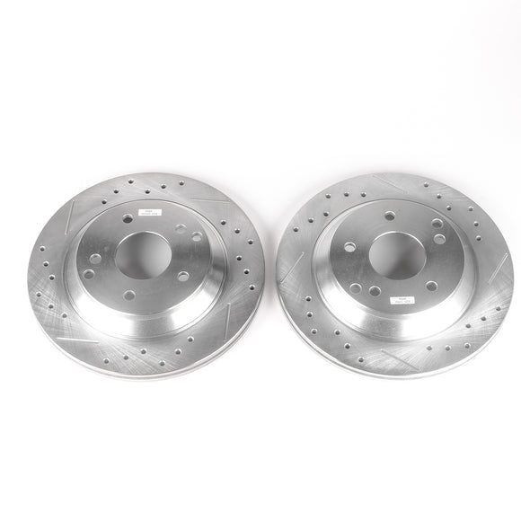 PowerStop Evolution Drilled Slotted Rotors Pair Rear For Chevrolet Corvette