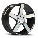 22x9.5 Vision 472 Switchback Gloss Black - Machined 5x139.7 ET8 CB77.8
