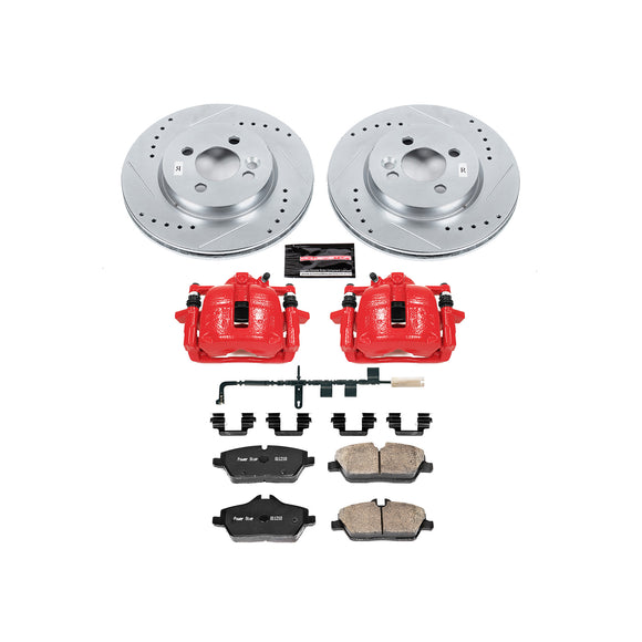 PowerStop Z23 Daily Driver Carbon-Fiber Ceramic Pads Drilled & Slotted Rotor & C