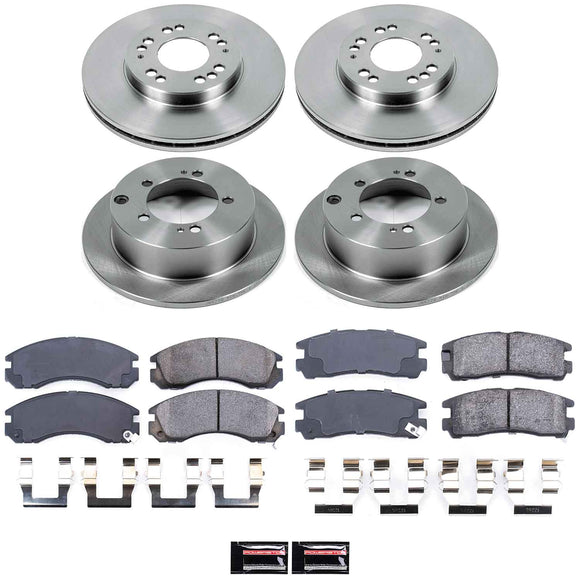 PowerStop OE Stock Replacement Low-Dust Ceramic Brake Pad and Rotor Kit
