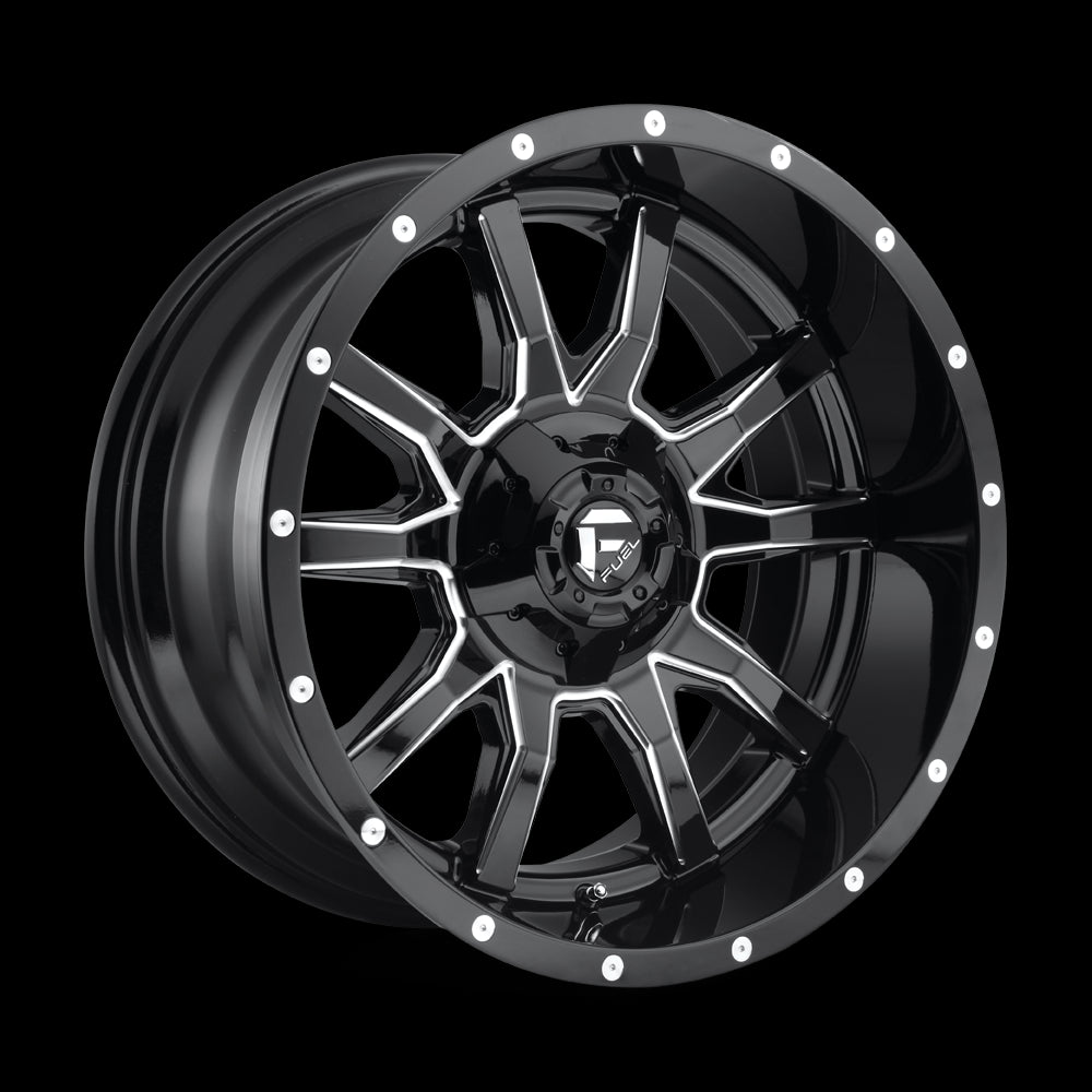 20X9 Fuel D627 VANDAL Gloss Black Milled 6X135/6X139.7 ET1 wheel/rim