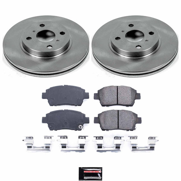 PowerStop OE Stock Replacement Low-Dust Ceramic Brake Pad and Rotor Kit