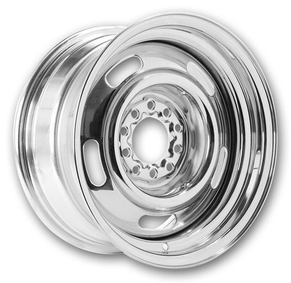 15x5 Vision 57 Rally Chrome 5x114.3 5x120.65 5x4.5 5x4.75 ET6 Wheel Rim - 0