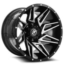 20x9 XF Off-Road XF-218 Gloss Black & Machined 5x127/139.7 ET12 wheel/rim