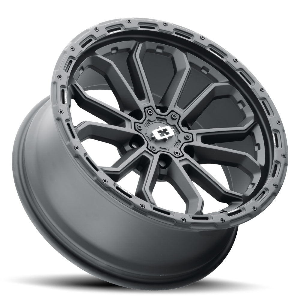 16x8 Vision 405 Korupt Satin Black 6x139.7 6x5.5 ET0 Wheel Rim - 0