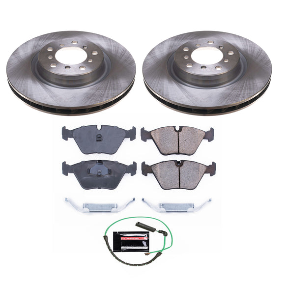 PowerStop OE Stock Replacement Low-Dust Ceramic Brake Pad and Rotor Kit