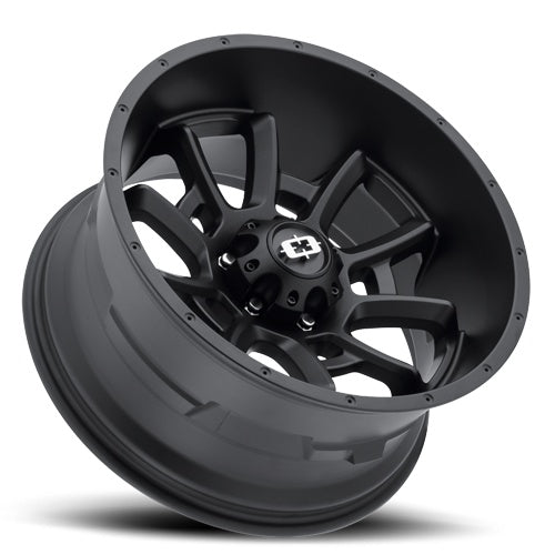 20x10 Vision 415 Bomb Satin Black 8x165.1 8x6.5 ET-25 Wheel Rim