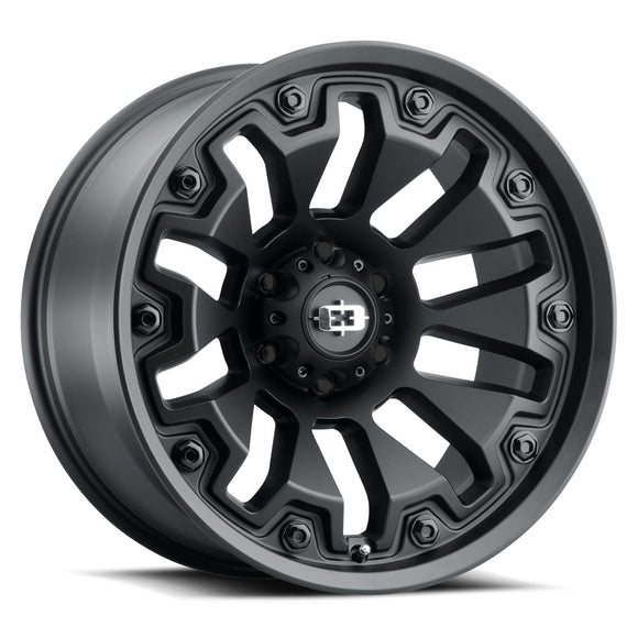 18x9 Vision 362 Armor Satin Black with Black Bolt Inserts 5x139.7 ET12 CB108