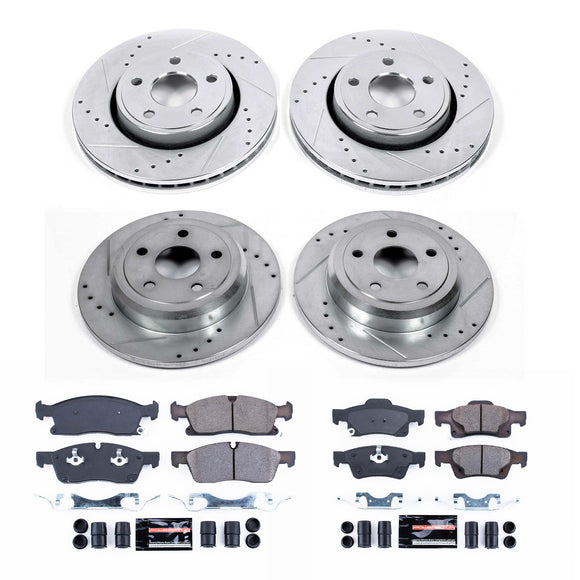 PowerStop Z23 Daily Driver Carbon-Fiber Ceramic Brake Pad and Drilled & Slotted