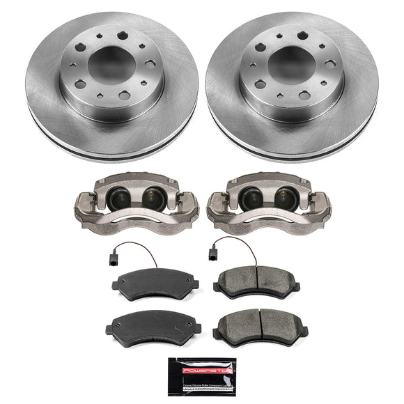 OE Stock Replacement Low-Dust Ceramic Brake Pad, Rotor and Caliper Kit