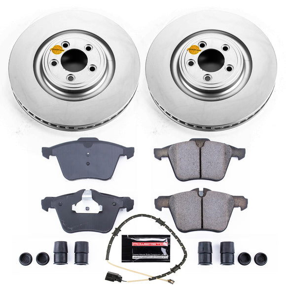 PowerStop Genuine Geomet Coated Rotor and Carbon-Fiber Ceramic Brake Pad Kit