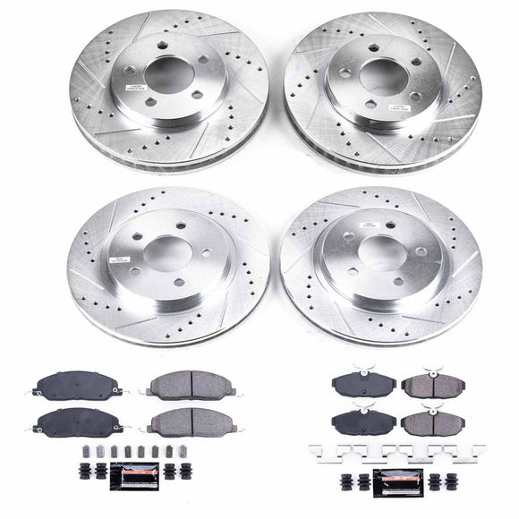 PowerStop Z23 Daily Driver Carbon-Fiber Ceramic Brake Pad and Drilled & Slotted