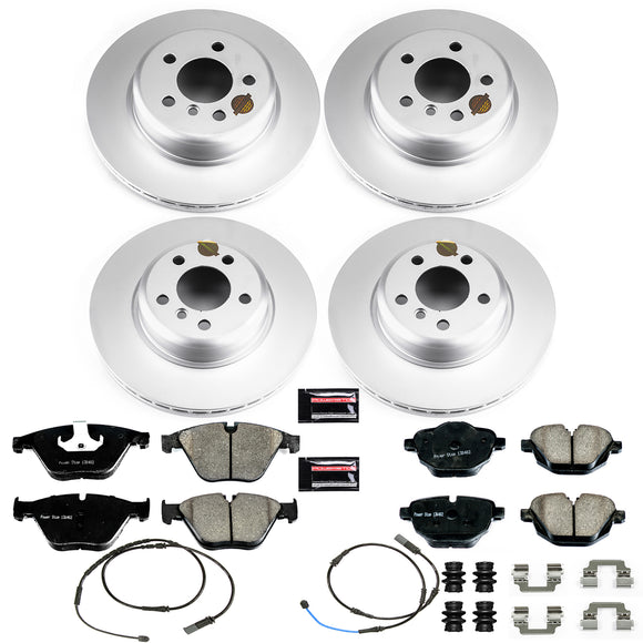 PowerStop Genuine Geomet Coated Rotor and Carbon-Fiber Ceramic Brake Pad Kit